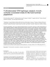 What do common family names, such as meier and schulze, actually mean? Pdf Y Chromosomal Str Haplotype Analysis Reveals Surname Associated Strata In The East German Population