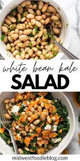 White Bean Kale Salad Recipe White Bean Salad Family Dinner Recipes Vegetarian Recipes