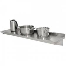 Stainless steel shelf 12 x 36 inches, 250 lb, commercial nsf wall mount floating shelving for restaurant, kitchen, home or hotel. Vogue Stainless Steel Kitchen Shelf 1800mm Y753 Next Day Cate