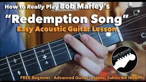 bob marley redemption song easy guitar lesson chords and tabs guitar lessons acoustic guitar chords guitar lessons songs