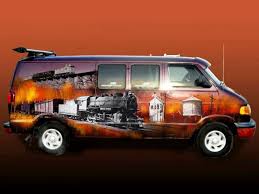 The Other Side Of Train Paint Job Custom Vans Cool Vans Old School Vans