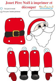 Boîte en forme de père noël à imprimer sur une feuille de papier cartonné puis à découper. Jouet Pere Noel Articule A Imprimer Pere Noel A Imprimer Pere Noel Creations De Noel