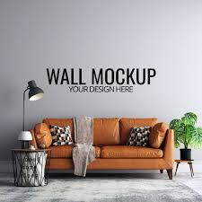 Interior Living Room Wall Background Mockup With Furniture And Decoration Living Room Wall Living Room Interior Interior
