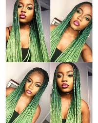 Platinum Blonde Black And Blonde Box Braids Mixed Green Box Braids Ombre Box Braids Hair Styles Colored Braids
