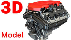 V8 Car Engine 3d Model V8 Carengine 3dengine Car Engine V8 Cars 3d Model
