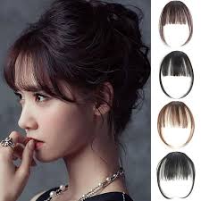 Wondering what type of bangs for thin hair to get or whether to get them at all? Thin Neat Front Hairpiece Women Lifelike Synthetic Korean Air Fringe Bangs Clip Hair Extensions Buy From 2 On Joom E Commerce Platform