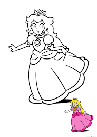 So princess peach coloring page will assist your kid with bettering see the world around and asbestine considering. Princess Peach Coloring Pages Printable