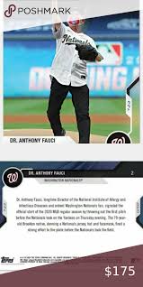 According to a release from the white house, dr biden and dr fauci will travel to new york on sunday before visiting a vaccination clinic at a church in. Topps Dr Fauchi 2 First Collector S Baseball Card Baseball Cards Baseball Washington Nationals