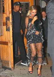 Beyonce And Jay Z Join Solange At Snl Party After Her Musical Debut Black Satin Mini Dress Beyonce Knowles Beyonce