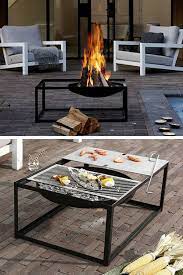 inspirations balcon terrasse jardin brasero barbecue design en acier laque poudre noir slide design barbecue meuble metal mobilier de salon