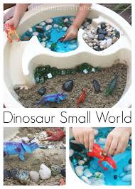 Dinosaur Sensory Bin With Moon Sand Sensory Bins Dinosaur Small World Dinosaur Play