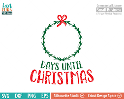 Download Days Until Christmas Svg Wreath Funlurn