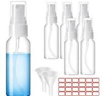 Spray Bottles, 2oz/50ml Clear Empty Fine Mist Plastic Mini Travel Bottle  Set, Small Refillable Liquid Containers with 2pcs Funnels and 24pcs Labels  (6 ...