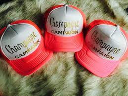 Champagne Campaign Hat Set 3 Hats Included Champagne Campaign Bachelorette Hats Bride Squad Hats