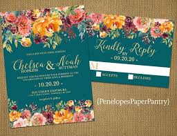 Elegant Teal Fall Wedding Invitationburgundypaprikaburnt Teal Fall Wedding Fall Wedding Fall Wedding Invitations