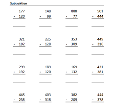Klasse als gratis download und zum ausdrucken. Schriftliche Subtraktion Klasse 3 Subtraktion Uben Mathefritz