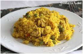 Arroz Con Carne En Amarillo Receta Casera Recetas De Isabel Receta Arroz Con Carne Arroz Comida