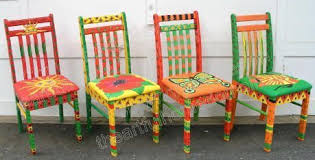 Funky Painted Dining Chairs Painted Chairs Painted Chairs Hand Painted Chairs Funky Painted Furniture