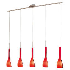 5,96 eur de frais de livraison. Suspension Lustre Luminaire Plafond Nickel Mat Verre Rouge Blanc Cuisine Lampe Etc Shop