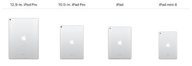 Ipad Pro Vs New Ipad With Apple Pencil Support Vs Ipad Mini 4 Official Specifications Comparison