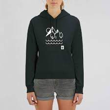 Sweat à capuche femme noir (9 articles). Sweat A Capuche Wwf Femme En Coton Bio Boutique Wwf France