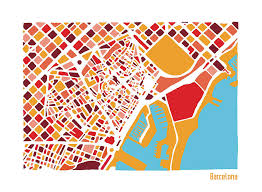 Navigate barcelona map, barcelona country map, satellite images of barcelona, barcelona largest cities, towns maps, political map of barcelona, driving directions, physical, atlas and traffic maps. Barcelona City Map Illustration Print Digital Art By Richard Dalton