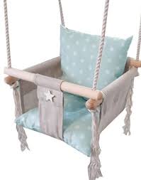 6% coupon wird an der kasse zugeordnet. Babyschaukel Babysitz Schaukel Holz Stoff Grau Golden Kids