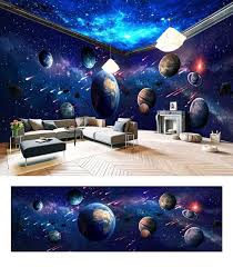Space Universe Planet Theme Space Entire Room Wallpaper Wall Mural Decal Idcqw 000041 Wall Mural Decals Room Wallpaper Wall Wallpaper