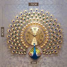 Origami isn't the only paper art form. Uhrks H Clockscreative Peacock Wall Clock Metal Design Wall Art Quartz Clock Living Room Bedroom Restaurant Mute Electronic B Buy Online In Antigua And Barbuda At Antigua Desertcart Com Productid 150776327