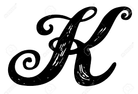 Wish i could sit still long enough to finish this k excellent way to learn free printable fancy calligraphy alphabet styles from letters a to l. Letter K Calligraphy Alphabet Typeset Lettering Hand Drawn Stock Photo Picture And Royalty Free Image Image 65733790