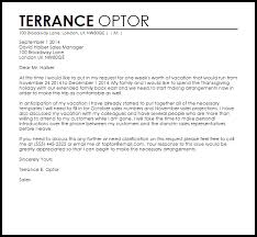 Wilson contracting extent of work includes various metals works, carpentry, and general work. Vacation Leave Letter Example Letter Samples Templates