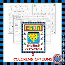 Emoji Inverse Variations Math Fun Math Secondary Math