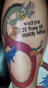 My Tattoo Of Discord From My Little Pony Friendship Is Magic Magic Tattoo Ideas Magic Tattoo Tattoos
