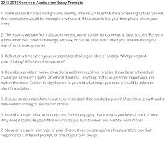 The common application asks students to choose from 7 essay prompts, each asking for a different type of essay. Https Littletonpublicschools Net Sites Default Files Common 20app 20presentation 202019 Pdf