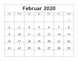 Mit dem kostenlosen adobe reader drucken sie alle zwölf kalenderblätter jeweils im format din a4 aus. Kalender Februar 2020 Nosovia Com