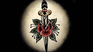 You can download and print out the coloring pages for kids dagger and sword from our website. How To Draw A Simple Old School Tattoo Flash Dagger Rose Sailor Jerry Design Coloring Book Page Youtube