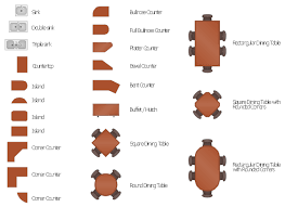 Pict Kitchen Applience And Dining Room Furniture Symbols Design Elements Kitchen And Dining Room 640 466 Dining Room Layout Floor Plan Design Hotel Plan