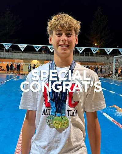 We need to send out a special congratulations to our member Nash Hawkins on  his recent results at the Australian Swimming Age Championships. Not only  did he bringing home 3 medals, he