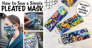 Normal face mask type b [remark: How To Make A Simple Pleated Face Mask With Free Pattern Video Sustain My Craft Habit