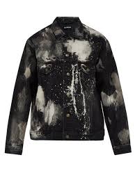 Black And White Jacket Mens Balenciaga Oversized Bleached Denim Jacket In Black Modesens Bleached Denim Jacket Denim Women Bleached Denim