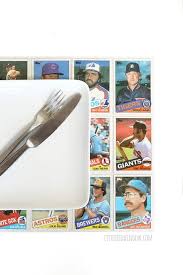 More images for how to make a baseball card » Diy Baseball Card Placemat Old Baseball Cards Baseball Cards How To Make Placemats