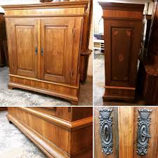 Alder wood materiel has great history and it has been a preferred wood for generations. Baroque Ornamental Cabinet In Oak Wood From Germany Original Antique Furniture