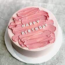 Best korean birthday cake from 74 best korean cakes images on pinterest. Dusty Pink Korean Lettering Cake