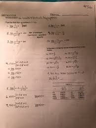Check spelling or type a new query. Ab Calculus Worksheet On Limits And Vertical Chegg Com