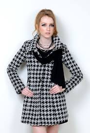 Black And White Houndstooth Coat Women S Houndstooth Coat Houndstooth Coat Black Houndstooth Black White Pattern