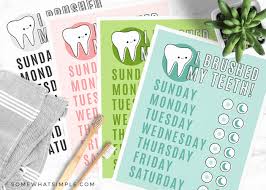 And i'm sure the toothpaste companies love you for using that full 1 inch of toothpaste on the toothbrush. Tooth Brushing Chart For Kids Free Printable Somewhat Simple
