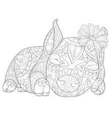 Many of the pigs look like a cartoon character with funny faces and cute smiles. Pig Coloring Mandala Vector Images 69