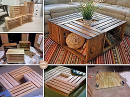 Arrange your crates on the base with the crate opening facing outwards. Wonderful Diy Coffee Table From Recycled Wine Crates