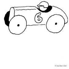 dessin coloriage voiture de course kawaii anime facile