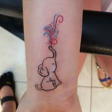 See more ideas about tattoos, body art tattoos, small tattoos. Beautiful Baby Elephant With Burst Of Color Tiny Elephant Tattoos Elephant Tattoos Crayon